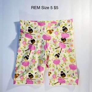 Floral Ballerina Print Girls Buttery Soft Shorts